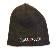 Load image into Gallery viewer, Class & Polish Beanie - Charcoal Gray (Side embroider)